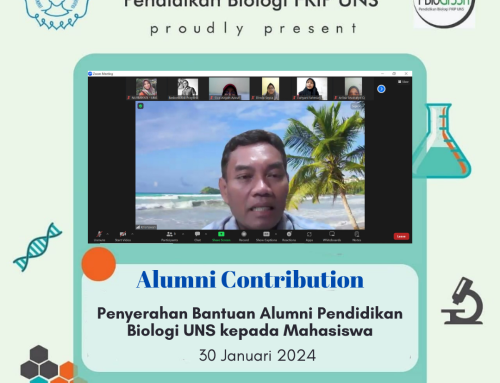 (Alumni Contribution) Penyerahan Bantuan Alumni Pendidikan Biologi UNS kepada Mahasiswa